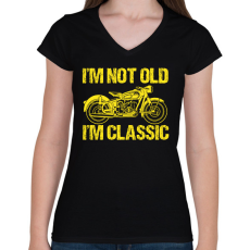 PRINTFASHION I am Classic - Női V-nyakú póló - Fekete