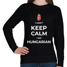 PRINTFASHION I AM HUNGARIAN - Női pulóver - Fekete női pulóver, kardigán