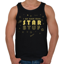 PRINTFASHION I am made from star stuf - Férfi atléta - Fekete atléta, trikó