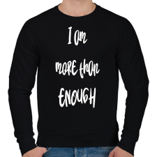 PRINTFASHION I am more than enough - Férfi pulóver - Fekete férfi pulóver, kardigán