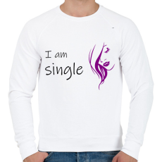 PRINTFASHION I am single - Férfi pulóver - Fehér