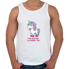 PRINTFASHION I am unicorn - Férfi atléta - Fehér atléta, trikó