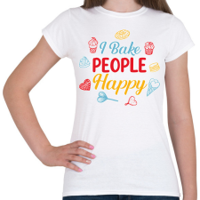 PRINTFASHION I bake people happy - Női póló - Fehér női póló