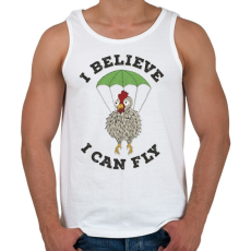PRINTFASHION I believe I can fly - Férfi atléta - Fehér