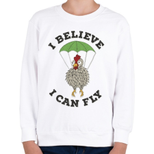 PRINTFASHION I believe I can fly - Gyerek pulóver - Fehér gyerek pulóver, kardigán