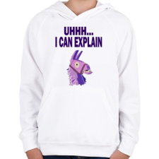 PRINTFASHION I CAN EXPLAIN - Gyerek kapucnis pulóver - Fehér gyerek pulóver, kardigán