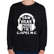 PRINTFASHION i cant hear - Gyerek pulóver - Fekete