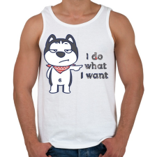 PRINTFASHION I do what i want - Férfi atléta - Fehér atléta, trikó