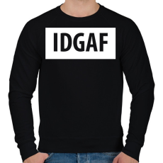PRINTFASHION I Dont Give A Fuck logó - Férfi pulóver - Fekete