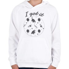 PRINTFASHION I got it! -Diplomás minta - Gyerek kapucnis pulóver - Fehér gyerek pulóver, kardigán