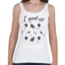 PRINTFASHION I got it! -Diplomás minta - Női atléta - Fehér női trikó