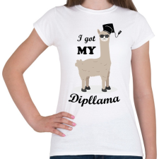 PRINTFASHION I got my dipllama - Női póló - Fehér női póló