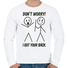PRINTFASHION I got your back - Férfi pulóver - Fehér