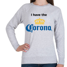 PRINTFASHION I have corona 2 - Női pulóver - Sport szürke női pulóver, kardigán