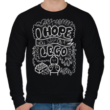PRINTFASHION I hope you step on a lego - Férfi pulóver - Fekete férfi pulóver, kardigán