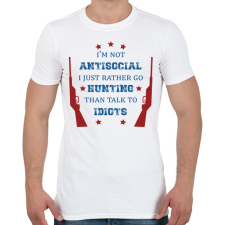 PRINTFASHION I just rather go hunting - Férfi póló - Fehér férfi póló