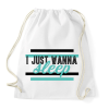 PRINTFASHION I just wanna sleep - Sportzsák, Tornazsák - Fehér