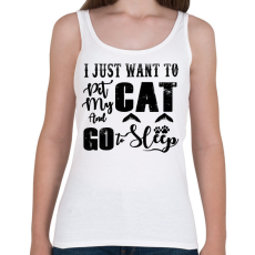PRINTFASHION I just want to pet my cat and go to sleep - Női atléta - Fehér