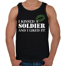 PRINTFASHION I kissed a soldier - Férfi atléta - Fekete