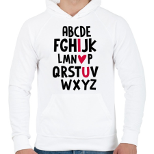 PRINTFASHION I L U - Férfi kapucnis pulóver - Fehér férfi pulóver, kardigán