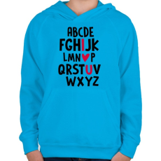 PRINTFASHION I L U - Gyerek kapucnis pulóver - Azúrkék