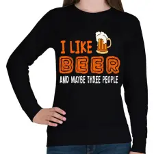 PRINTFASHION i like beer - Női pulóver - Fekete női pulóver, kardigán
