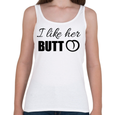 PRINTFASHION I like her butt - Női atléta - Fehér