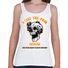 PRINTFASHION I like the pain - Női atléta - Fehér női trikó