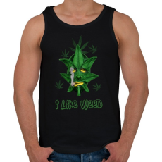 PRINTFASHION i like weed - Férfi atléta - Fekete