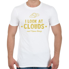 PRINTFASHION I look at clouds - Férfi póló - Fehér