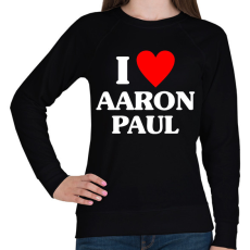 PRINTFASHION I LOVE AARON PAUL - Női pulóver - Fekete