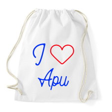 PRINTFASHION I love Apu - Sportzsák, Tornazsák - Fehér tornazsák