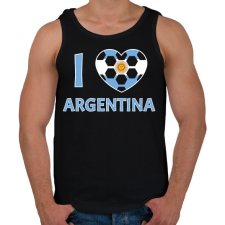 PRINTFASHION I love Argentina - Férfi atléta - Fekete atléta, trikó