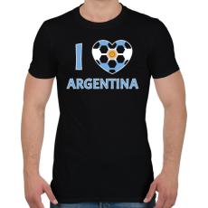 PRINTFASHION I love Argentina - Férfi póló - Fekete