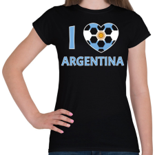 PRINTFASHION I love Argentina - Női póló - Fekete női póló