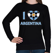 PRINTFASHION I love Argentina - Női pulóver - Fekete női pulóver, kardigán