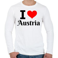 PRINTFASHION I love Austria - Férfi hosszú ujjú póló - Fehér férfi póló