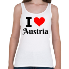 PRINTFASHION I love Austria - Női atléta - Fehér női trikó