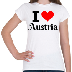PRINTFASHION I love Austria - Női póló - Fehér