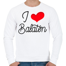 PRINTFASHION I love Balaton - Férfi pulóver - Fehér