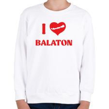 PRINTFASHION I Love Balaton - Gyerek pulóver - Fehér gyerek pulóver, kardigán