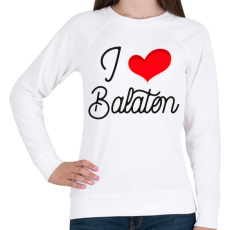 PRINTFASHION I love Balaton - Női pulóver - Fehér