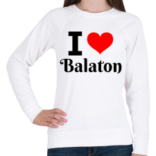 PRINTFASHION I love Balaton - Női pulóver - Fehér női pulóver, kardigán