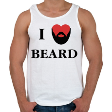 PRINTFASHION I love beard - Férfi atléta - Fehér
