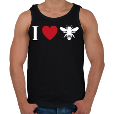 PRINTFASHION I love Bee - Férfi atléta - Fekete
