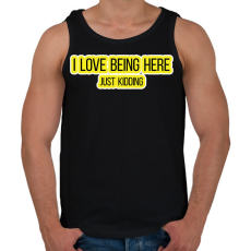 PRINTFASHION I love being here - Férfi atléta - Fekete