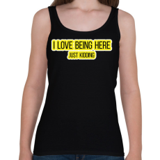 PRINTFASHION I love being here - Női atléta - Fekete