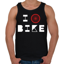 PRINTFASHION I love bike (white) - Férfi atléta - Fekete atléta, trikó