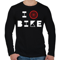 PRINTFASHION I love bike (white) - Férfi hosszú ujjú póló - Fekete