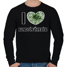PRINTFASHION I love Borsófőzelék - Férfi pulóver - Fekete férfi pulóver, kardigán